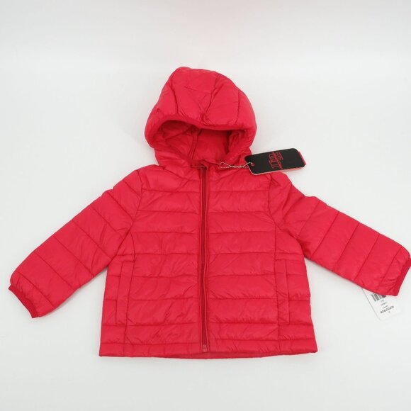 Urban Repubic Toddler Red Hooded Packable Puffer Jacket Size 24M NWT $70 - Picture 1 of 4